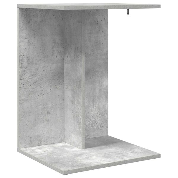 vidaXL Bijzettafel Beton Grijs 45 x 40 x 62,5 cm Bewerkt hout