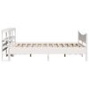 vidaXL Bedframe met hoofdbord massief grenenhout wit 120x200 cm