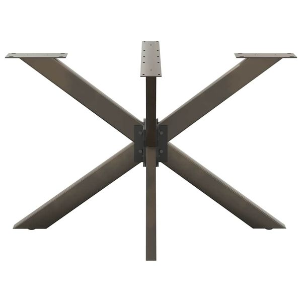 vidaXL Eettafelpoot spider vorm 120x68x(72-73) cm staal naturel