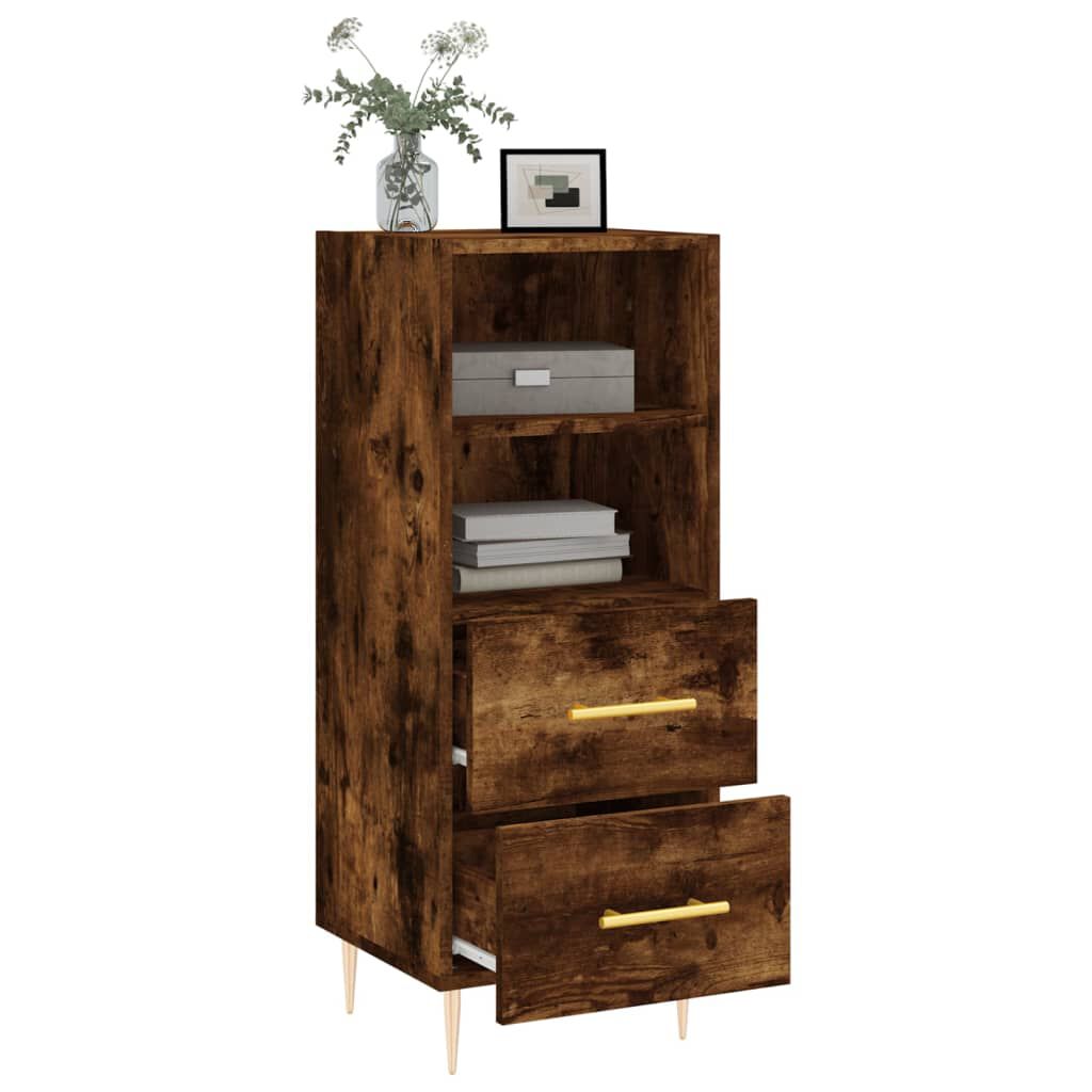 vidaXL Dressoir 34,5x34x90 cm bewerkt hout gerookt eiken