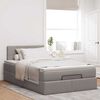 vidaXL Ottoman bed met matras 120x200cm stof taupe