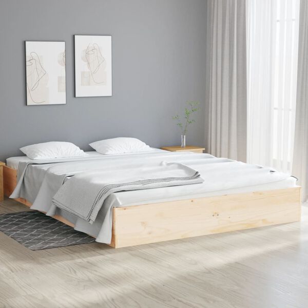 vidaXL Bedframe massief hout 120x190 cm