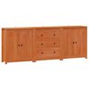 vidaXL Dressoir 3 st Wasbruin 210 x 35 x 80 cm Massief grenenhout