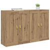 vidaXL Wandkast 2 pcs Artisan Eiken 69,5 x 34 x 90 cm Bewerkt hout