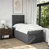 vidaXL Boxspring met matras stof donkergrijs 90x190 cm