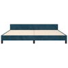 vidaXL Bedframe zonder matras 200x200 cm fluweel donkerblauw