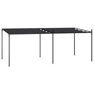 vidaXL Prieel met uittrekbaar dak 600x300x233 cm antracietkleurig
