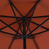 vidaXL Parasol met draagbare voet terracottakleurig