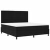 vidaXL Boxspring bed met matras met LED Zwart 180 x 200 cm Stof