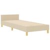 vidaXL Bedframe met hoofdeinde Cr&egrave;me 100 x 200 cm Stof