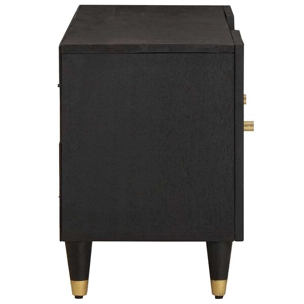 vidaXL TV-kast met plank Zwart 105 x 33 x 46 cm Massief Mango Hout