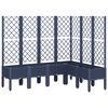 vidaXL Plantenbak met latwerk 160x120x142 cm polypropeen blauwgrijs