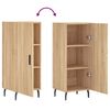 vidaXL Dressoir 34,5x34x90 cm bewerkt hout sonoma eiken
