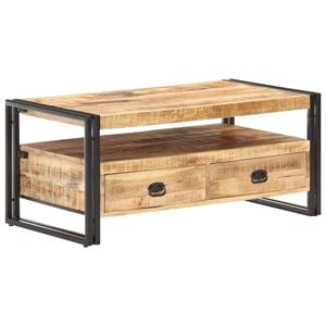 vidaXL Salontafel 100x55x45 cm ruw mangohout