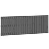 vidaXL Wandhoofdbord 166x3x60 cm massief grenenhout grijs