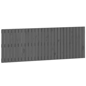 vidaXL Wandhoofdbord 166x3x60 cm massief grenenhout grijs