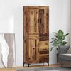 vidaXL Hoge kast met lade 2 pcs Oud Hout Bewerkt hout
