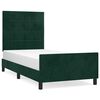 vidaXL Bedframe zonder matras 90x200 cm fluweel donkergroen