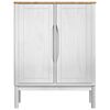 vidaXL Dressoir FLORO Wit 70 x 30 x 70,5 cm Massief Vurenhout