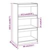 vidaXL Boekenkast/kamerscherm 60x30x103,5 cm massief grenenhout grijs