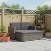 vidaXL 2-delige Loungeset met kussens poly rattan grijs