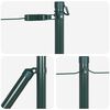 vidaXL Hekpalen 7 pcs Groen Ø32mm 80 cm Gegalvaniseerd staal