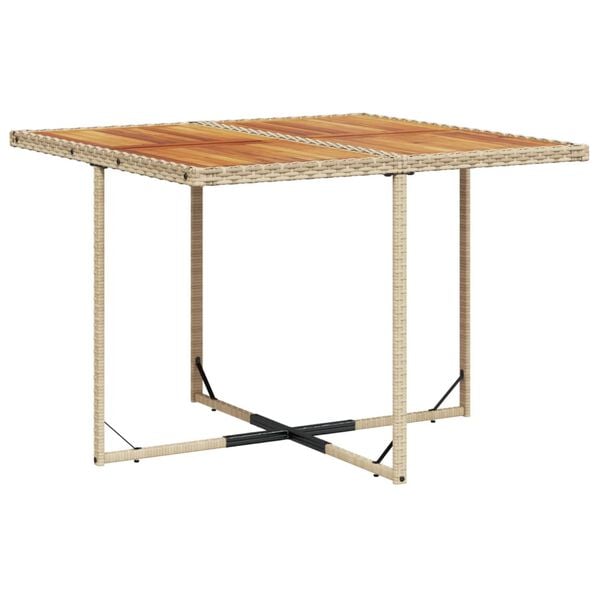 vidaXL 5-delige Tuinset met kussens poly rattan beige