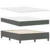 vidaXL Boxspringbed met matras Donkergrijs 160 x 200 cm Stof
