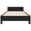 vidaXL Bedframe met hoofdeinde fluweel zwart 90x190 cm