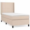 vidaXL Boxspring met matras kunstleer cappuccinokleurig 90x190 cm