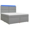 vidaXL Boxspringbed met matras Lichtgrijs 160 x 200 cm Stof