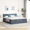 vidaXL Ottoman bed met matrassen en LED's 160x200cm fluweel