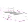 vidaXL Bedframe met hoofdbord en LED gerookt eikenkleur 100x200 cm