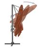 vidaXL Zwevende parasol met aluminium paal terracotta 400x300 cm