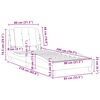 vidaXL Bedframe zonder matras "Zadar" kunstleer bruin 80x200 cm