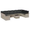 vidaXL Tuin Sofa Set 11 st Grijs poly rattan