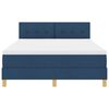 vidaXL Boxspringbed met matras met hoofdeinde Blauw 140 x 190 cm Stof