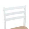 vidaXL Eettafelstoelen 2 pcs Wit 40 x 47,5 x 99,5 cm