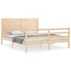 vidaXL Bedframe met hoofdbord massief hout 160x200 cm