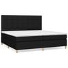 vidaXL Boxspring met matras stof zwart 200x200 cm