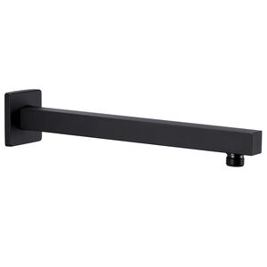 vidaXL Douchearm vierkant 30 cm roestvrij staal 201 zwart