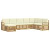 vidaXL Buiten bankenset 8 pcs Wit en cr&egrave;mekleurig 308 x 190 x 73 cm