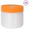 vidaXL Stofblad met Plakband 12 pcs Doorzichtig 55 x 3300 cm HDPE