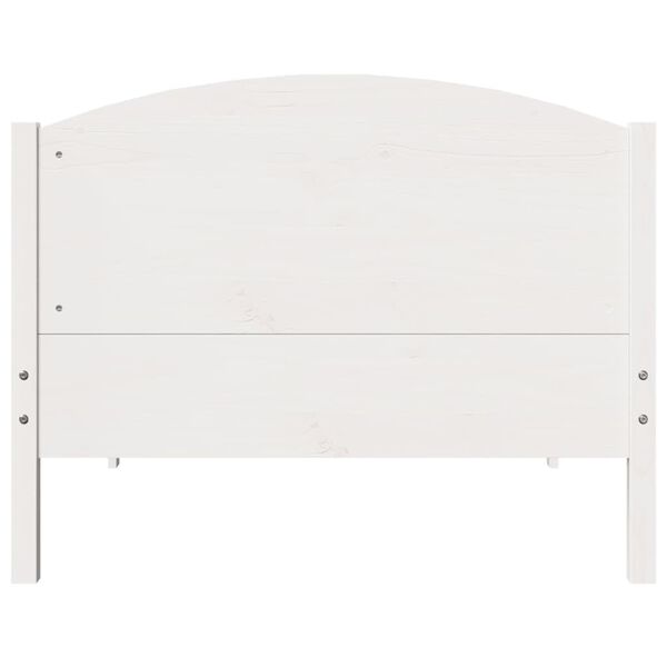 vidaXL Bedframe zonder matras massief grenenhout wit 140x200 cm