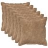 vidaXL Kussen 6 st HOUTEN Taupe 30 x 30 cm Microfiber Fleece
