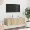 vidaXL Tv-wandmeubel met LED-verlichting 100x35x31 cm sonoma eiken