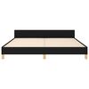 vidaXL Bedframe zonder matras stof zwart 160x200 cm