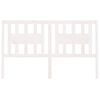 vidaXL Hoofdbord 146x4x100 cm massief grenenhout wit
