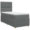 vidaXL Boxspringbed met matras met hoofdeinde Donkergrijs Enkel Stof
