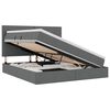 vidaXL LED Opslagbed met Matras Donkergrijs 160 x 200 cm Stof
